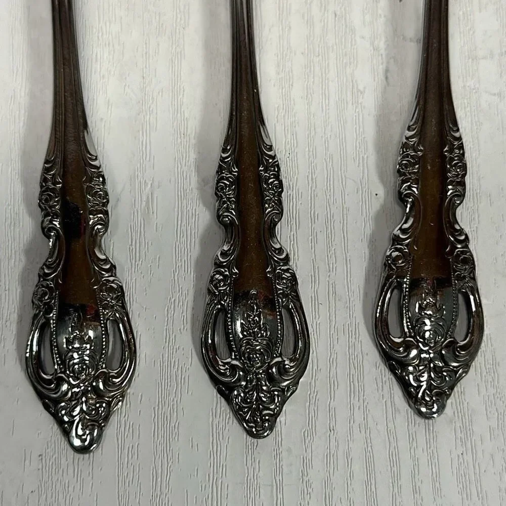 Oneida Community BRAHMS Stainless Steel 3‎ Salad Forks Silverware Flatware